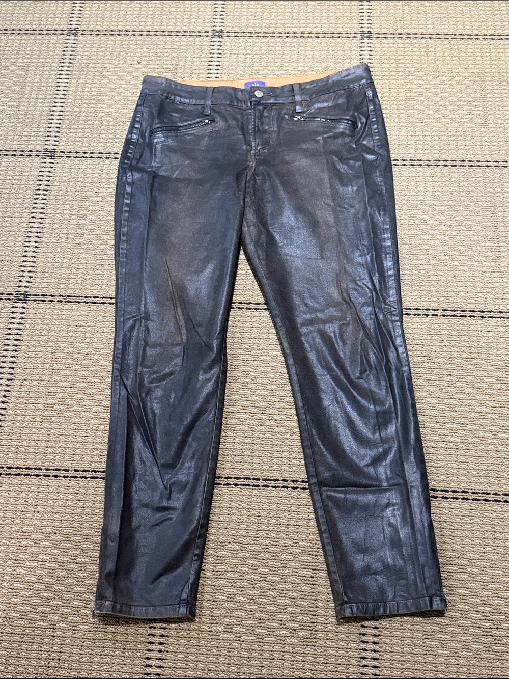 NYDJ Waxed Distressed Cocoa Jean Leggings
